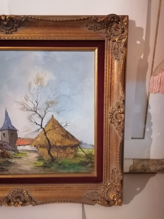 Image 1 of Cadre de brocante avec tableau