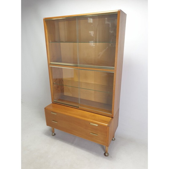 Image 1 of Vitrine vintage en laiton par A.A. Patijn pour Zijlstra, Pays-Bas 1950