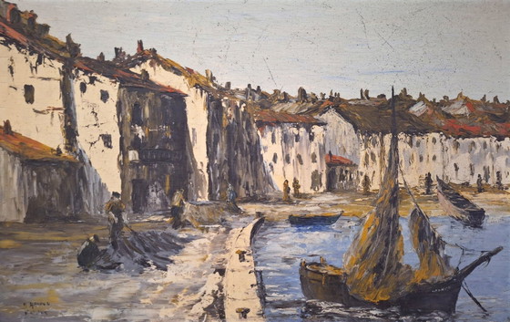 Image 1 of Peinture à l'huile sur toile "Bord De Mer