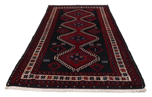 Ancien tapis persan Afshar - superbe état et motif tribal