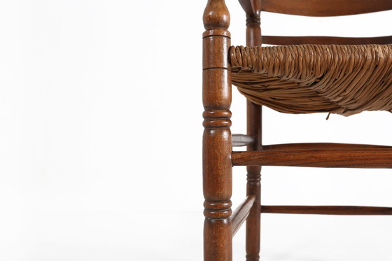 Image 1 of Fauteuil français ancien en bois avec assise cannée, 1890S