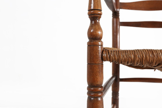 Image 1 of Fauteuil français ancien en bois avec assise cannée, 1890S