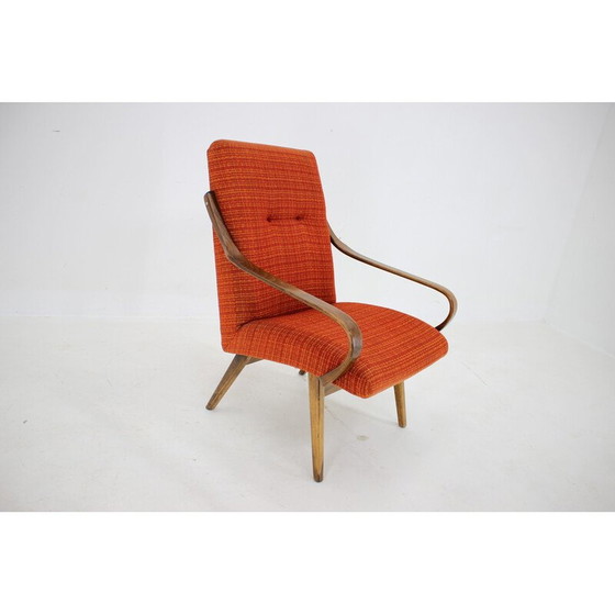 Image 1 of Fauteuil vintage en hêtre, Tchécoslovaquie 1960