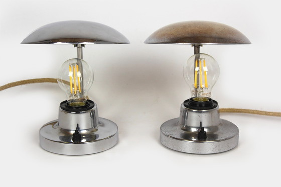 Image 1 of 2x Napako Lampes de table chromées