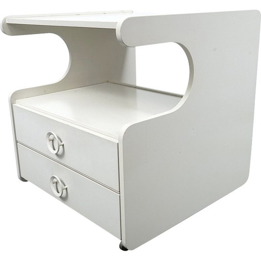 Table de chevet vintage en plastique Space Age, Italie 1970