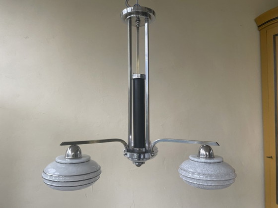 Image 1 of Lampe pendante 1940s French 3 Arms