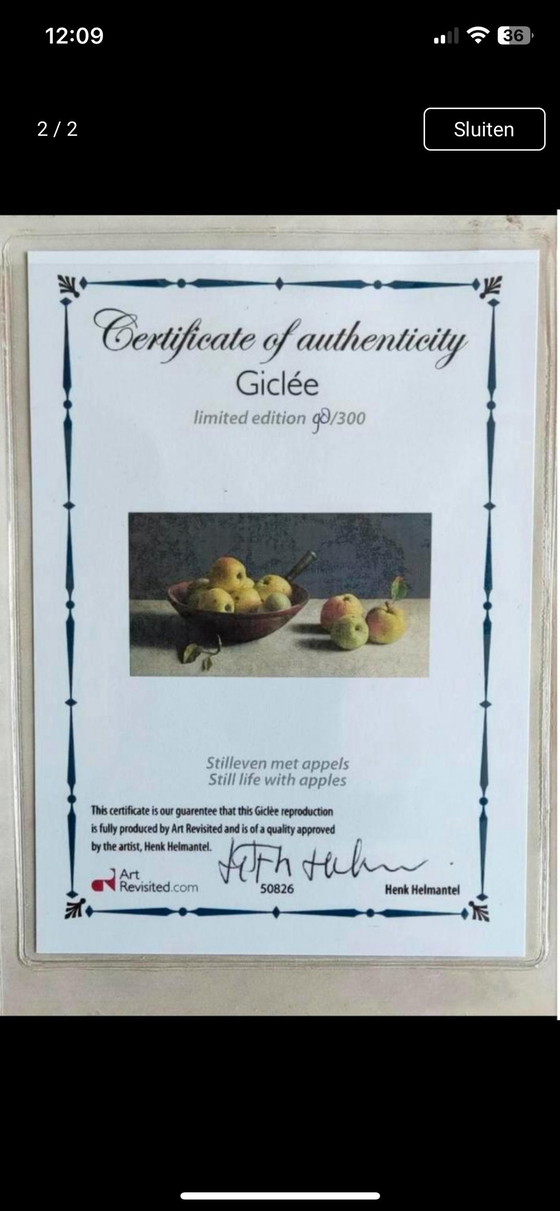 Image 1 of Henk Helmantel, Giclée pommes