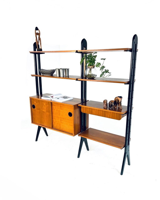 Système mural modulaire autoportant vintage '60