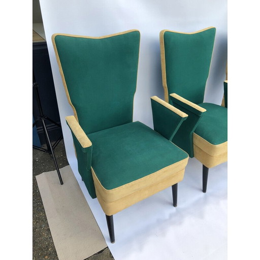 Fauteuils italiens Mid Century 1950 sur mesure