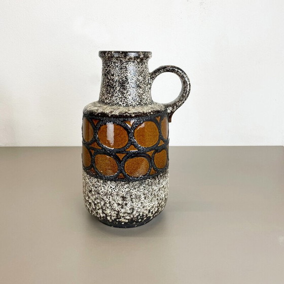 Image 1 of Vase de sol en poterie multicolore 408-40 par Scheurich, Allemagne, années 1970