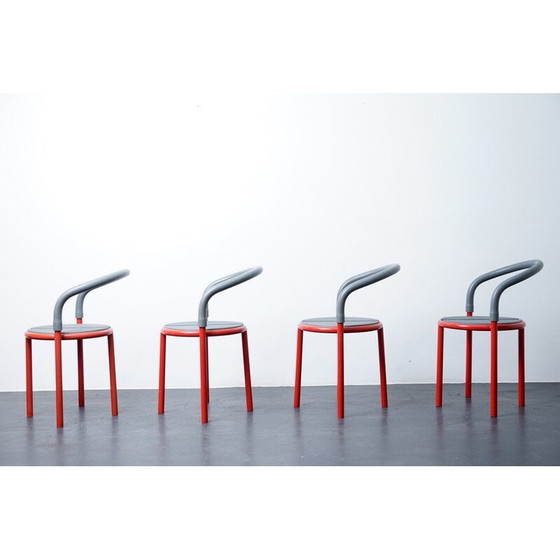 Image 1 of Ensemble de salle à manger vintage en acier inoxydable Pelikan pour Fritz Hansen, Danemark