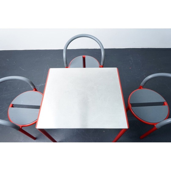 Image 1 of Ensemble de salle à manger vintage en acier inoxydable Pelikan pour Fritz Hansen, Danemark