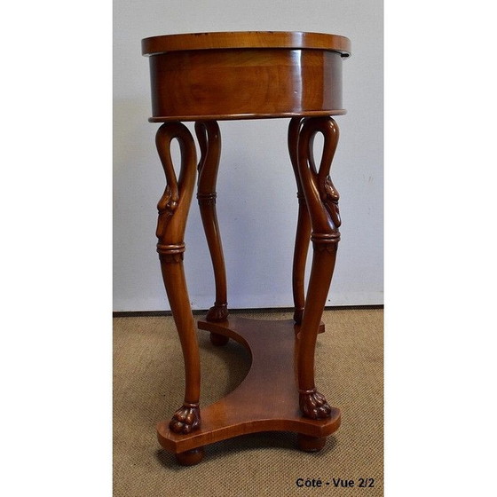 Image 1 of Table de toilette et fauteuil vintage en cerisier, 1950