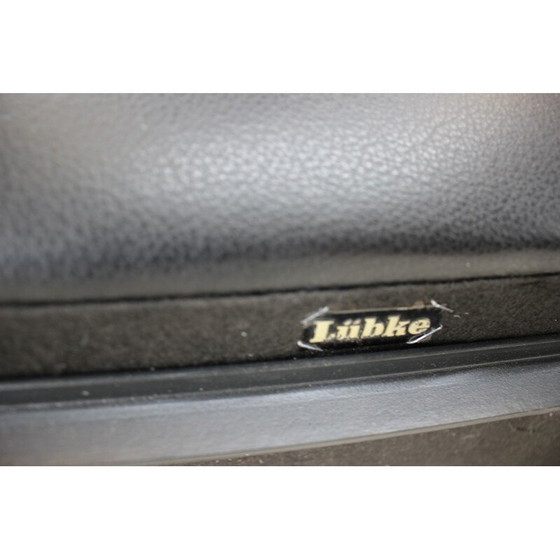 Image 1 of Paire de fauteuils vintage en acier et cuir par Lübke, Allemagne 1960