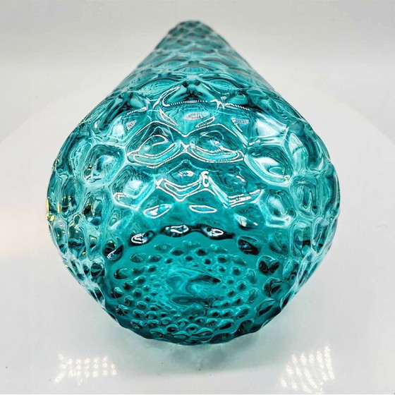 Image 1 of Vase des années 1960 en verre de Murano soufflé à la main. Fabriqué en Italie.