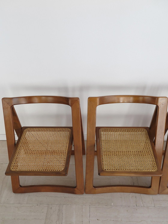 Image 1 of 4x Aldo Jacober & D'Aniello "Trieste" Chaises pliantes pour Bazzani, 1966, Italie