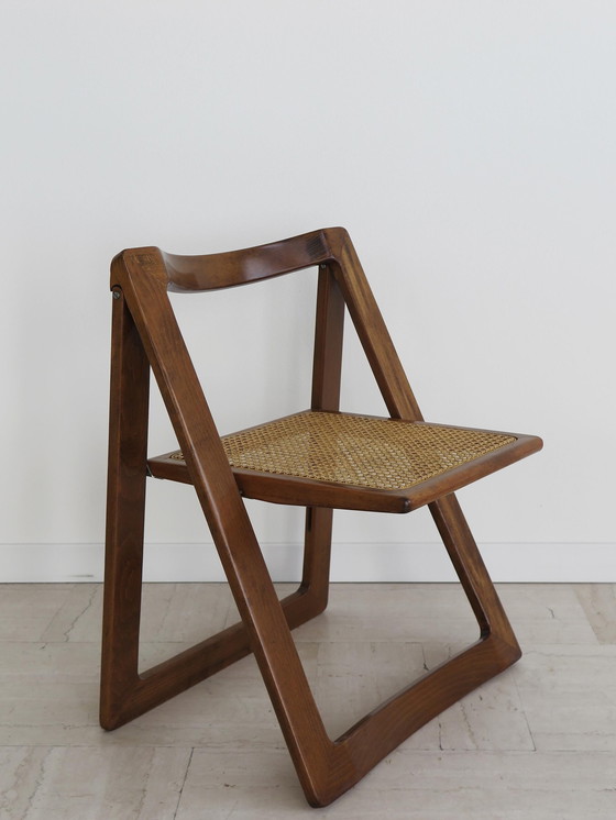 Image 1 of 4x Aldo Jacober & D'Aniello "Trieste" Chaises pliantes pour Bazzani, 1966, Italie