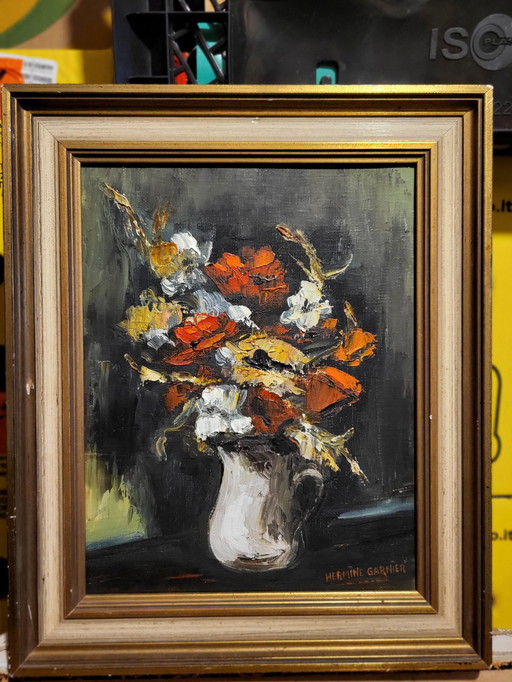 Vase De Fleurs Dans Le Goût À Vlaminck 