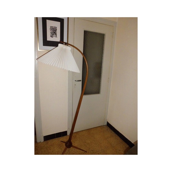 Image 1 of Lampadaire Bridge vintage en hêtre par Severin Hansen pour Haslev Furniture