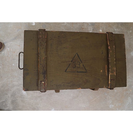 Image 1 of Caisse militaire vintage en bois, Union soviétique 1980