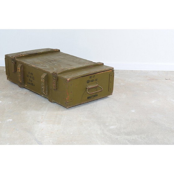 Image 1 of Caisse militaire vintage en bois, Union soviétique 1980