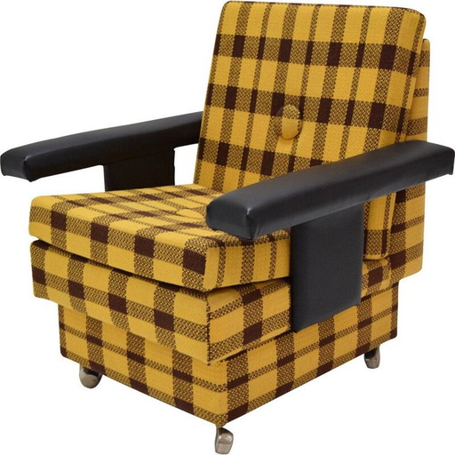 Fauteuil vintage à roulettes 1970