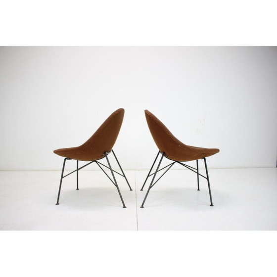 Image 1 of Paire de fauteuils vintage en coquillage, Tchécoslovaquie 1970