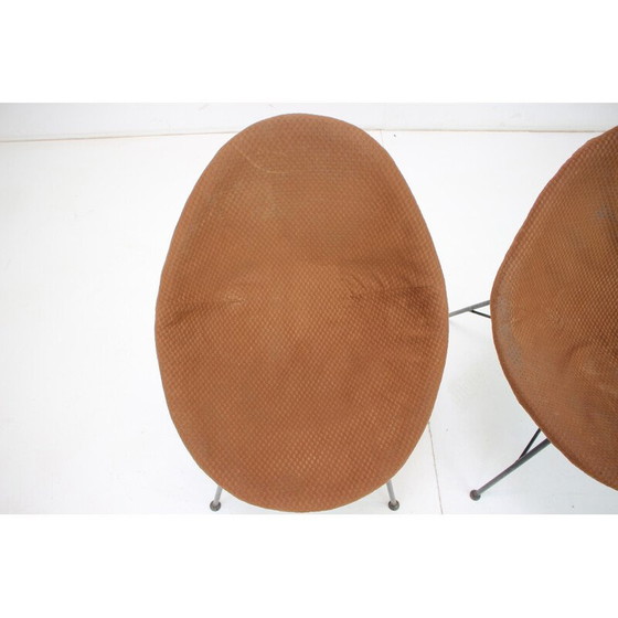 Image 1 of Paire de fauteuils vintage en coquillage, Tchécoslovaquie 1970