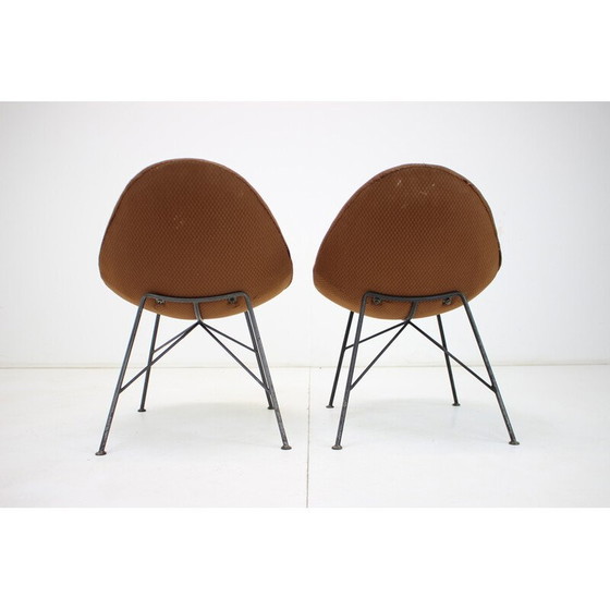 Image 1 of Paire de fauteuils vintage en coquillage, Tchécoslovaquie 1970