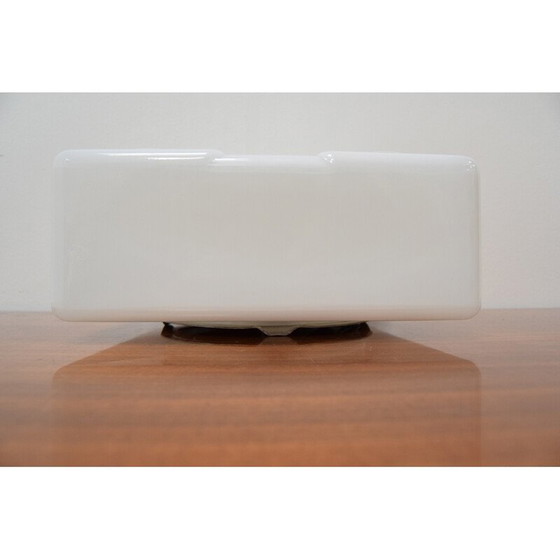 Image 1 of Plafonnier vintage en verre et métal, Tchécoslovaquie 1970