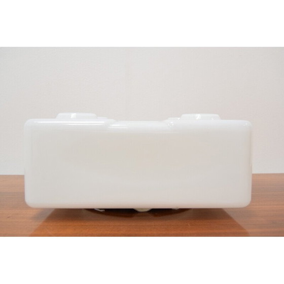 Image 1 of Plafonnier vintage en verre et métal, Tchécoslovaquie 1970