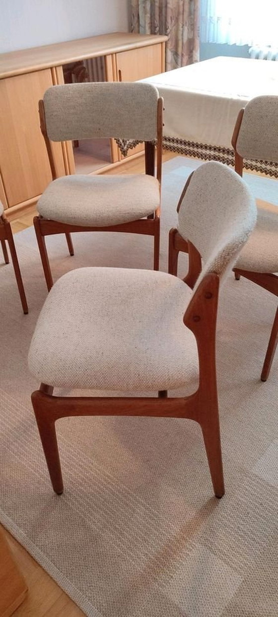 Image 1 of 4x Chaises Mobler Eric livre design vintage modèle 49