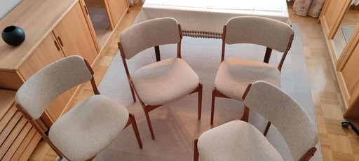 4x Chaises Mobler Eric livre design vintage modèle 49
