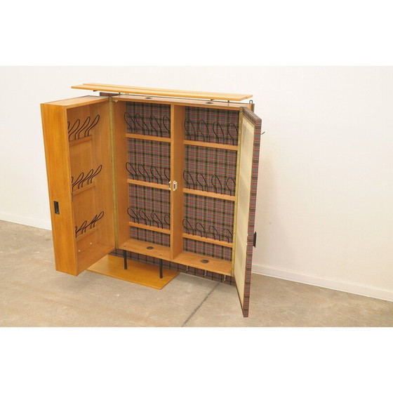 Image 1 of Porte-manteau vintage multi-usages en frêne et métal par AGP - Holz, Allemagne, 1960