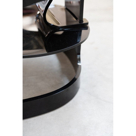 Image 1 of Fauteuil vintage modèle 4801 en polycarbonate de caoutchouc noir par Colombo et Joe pour Kartell, Italie 1980