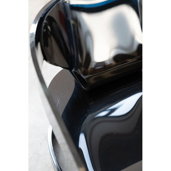 Image 1 of Fauteuil vintage modèle 4801 en polycarbonate de caoutchouc noir par Colombo et Joe pour Kartell, Italie 1980