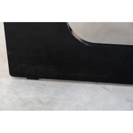 Image 1 of Fauteuil vintage modèle 4801 en polycarbonate de caoutchouc noir par Colombo et Joe pour Kartell, Italie 1980