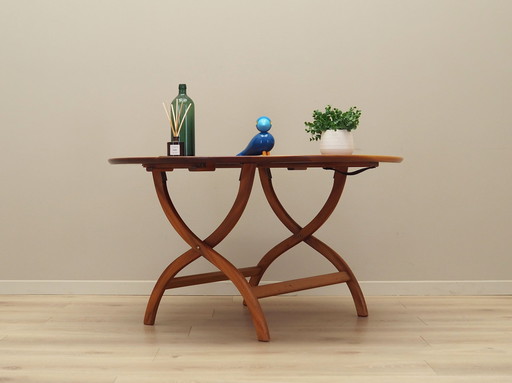 Table basse ronde en acajou, Design danois, 1970S, Production : Danemark