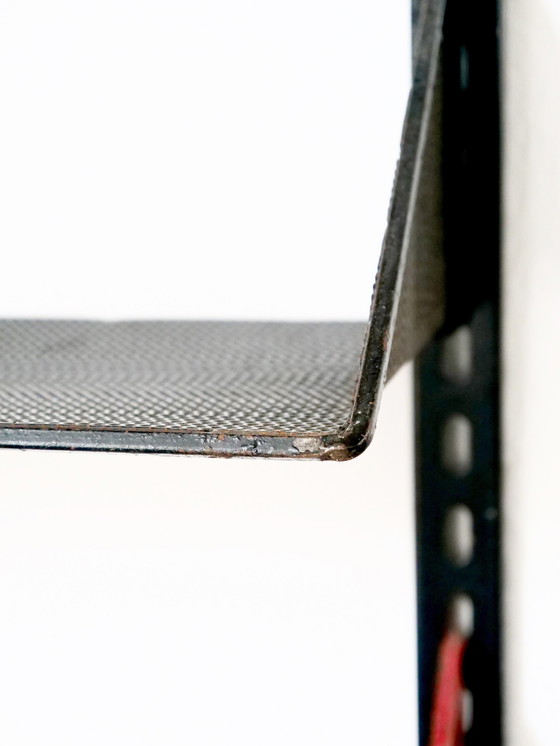 Image 1 of Etagère En Métal Perforé dans le style de Matégot