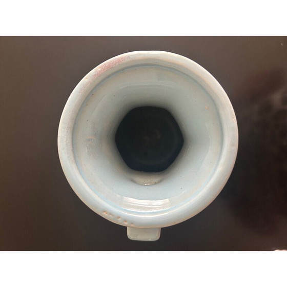 Image 1 of Vase vintage en céramique bleue émaillée pour Scheurich West, Allemagne de l'Ouest 1970