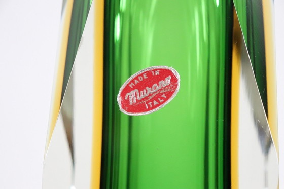 Image 1 of Grand vase en verre de Murano avec étiquette d'origine, années 1960