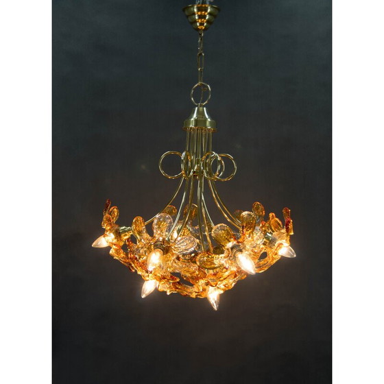 Image 1 of Lustre vintage en verre de Murano, Italie 1990