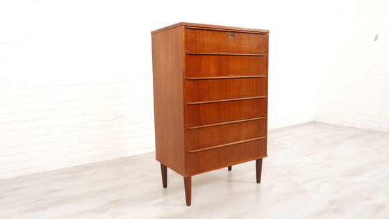 Image 1 of Commode danoise vintage | Teck | 6 tiroirs | 106 Cm