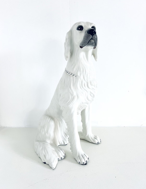Image 1 of Setter anglais en céramique, Italie, années 1970