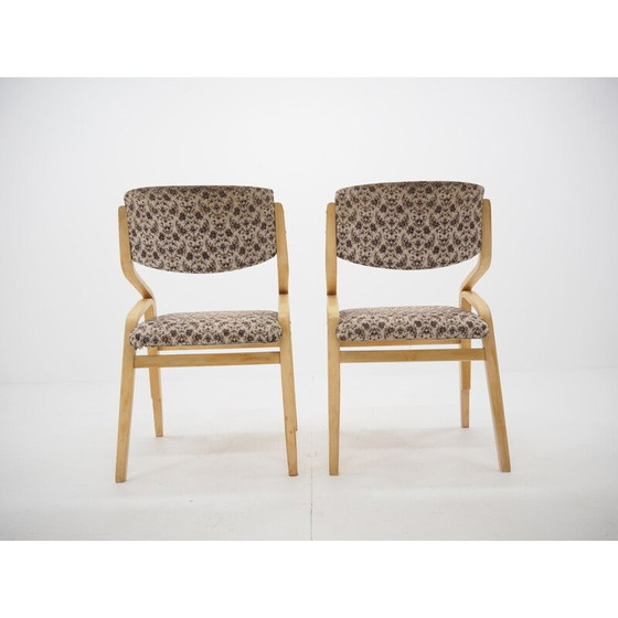 Image 1 of Paire de chaises vintage en bois courbé de Ludvík Volák et Holešov, Tchécoslovaquie 1970