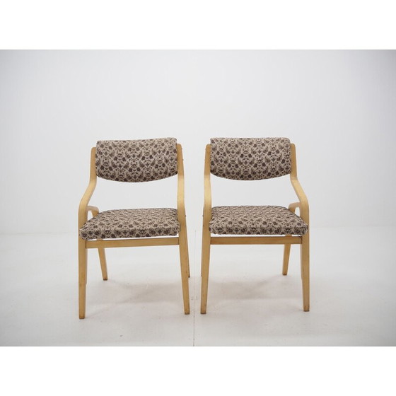 Image 1 of Paire de chaises vintage en bois courbé de Ludvík Volák et Holešov, Tchécoslovaquie 1970
