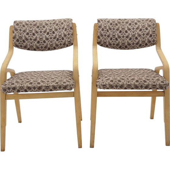 Image 1 of Paire de chaises vintage en bois courbé de Ludvík Volák et Holešov, Tchécoslovaquie 1970