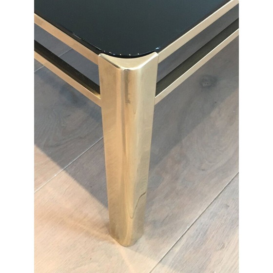 Image 1 of Table basse vintage en bronze et laiton, France 1970