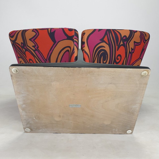 Image 1 of Fauteuil vintage en tissu rubané par Pierre Paulin pour Artifort, Pays-Bas 1960