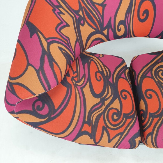 Image 1 of Fauteuil vintage en tissu rubané par Pierre Paulin pour Artifort, Pays-Bas 1960